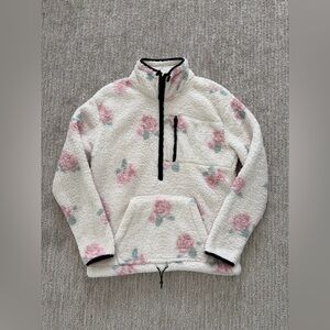 Victoria’s Secret PINK Rose Sherpa Quarter Zip